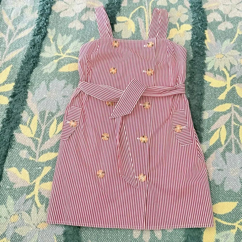 C/MEO Collective Follow Me Red Striped mini dress Medium - Picture 3 of 5